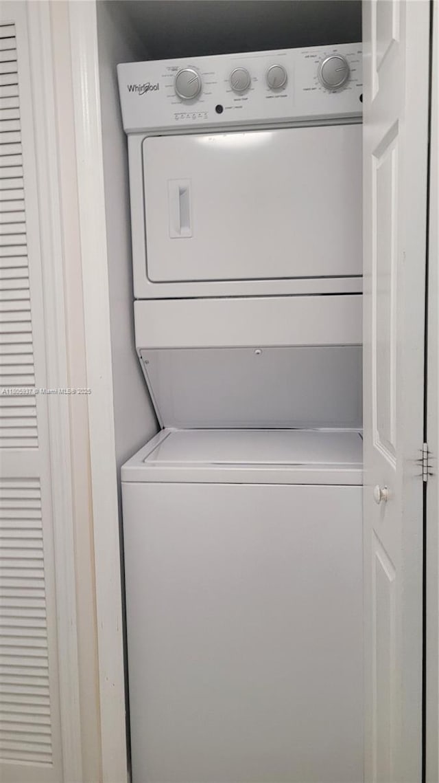 2921 SE 13th Ave Unit 106-48, Homestead, FL 33035 - washroom with stacked washer / drying machine