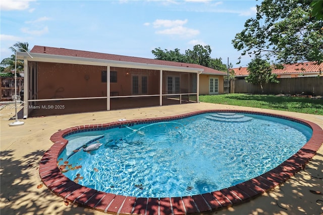 9936 SW 155th St, Miami, FL 33157 - view of pool featuring french doors and a patio