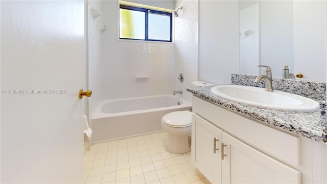 9936 SW 155th St, Miami, FL 33157 - bathroom with vanity, toilet, washtub / shower combination, and tile patterned flooring