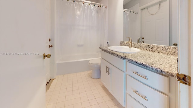9936 SW 155th St, Miami, FL 33157 - full bathroom with vanity, toilet, shower / bath combo, and tile patterned flooring