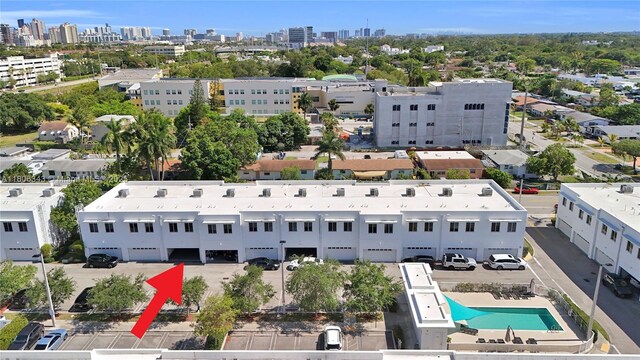 2621 NE 212th Ter Unit 209, Miami, FL 33180 - bird's eye view of city skyline and a pool area