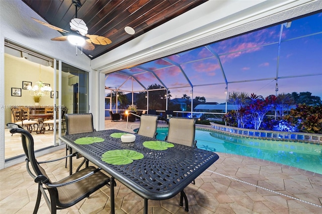 249 SW 37th Ln, Cape Coral, FL 33914 - outdoor pool with a patio area, a lanai, and outdoor dining area