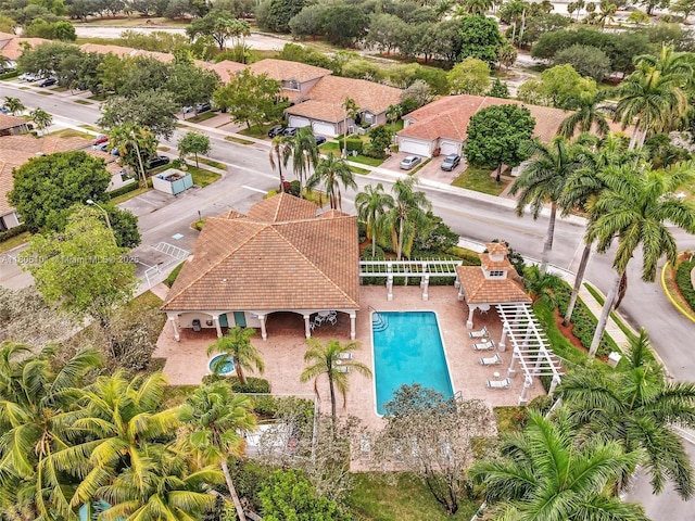 2530 E Aragon Blvd Unit 1, Sunrise, FL 33313 - aerial view of property and surrounding area featuring a pool