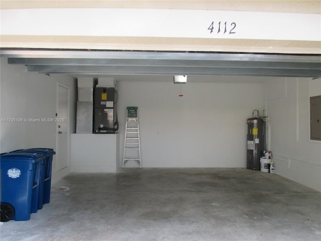 4112 Pine Ridge Ln, Weston, FL 33331 - garage with water heater, heating unit, and electric panel