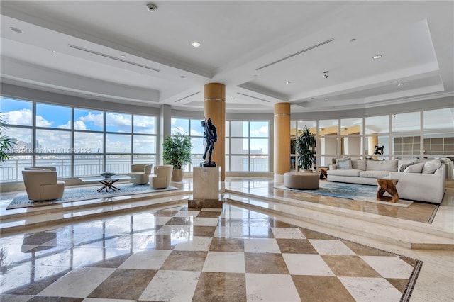 848 Brickell Key Dr Unit 3803, Miami, FL 33131 - building lobby featuring recessed lighting