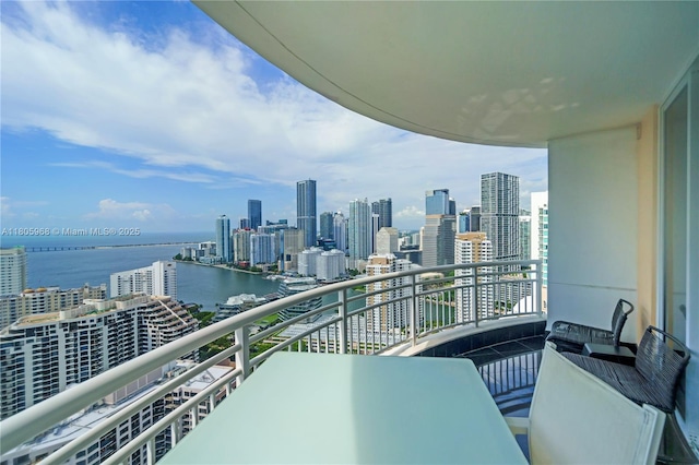 848 Brickell Key Dr Unit 3803, Miami, FL 33131 - balcony with a skyline view and a water view