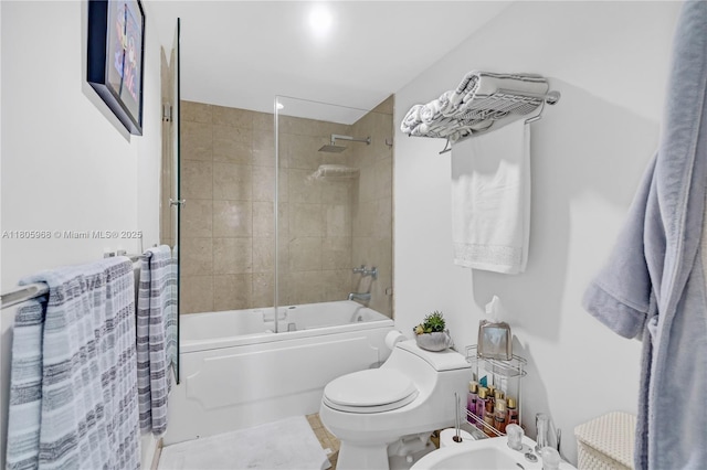 848 Brickell Key Dr Unit 3803, Miami, FL 33131 - bathroom featuring a bidet, shower / bathtub combination, and toilet