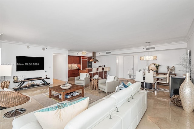 1850 S Ocean Dr Unit 1105, Hallandale Beach, FL 33009 - living room with crown molding