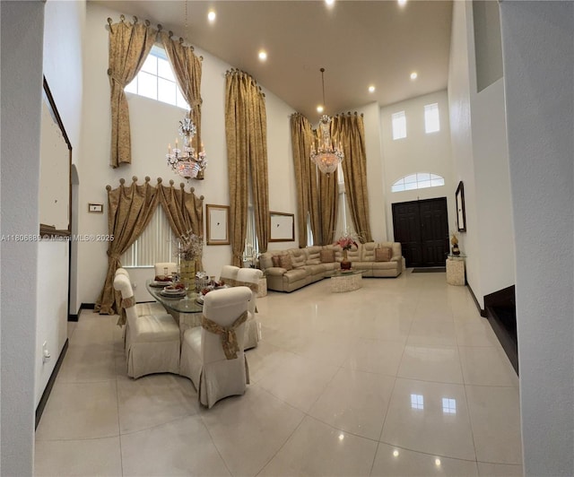 15375 SW 93rd Ln, Miami, FL 33196 - lobby with a high ceiling and recessed lighting