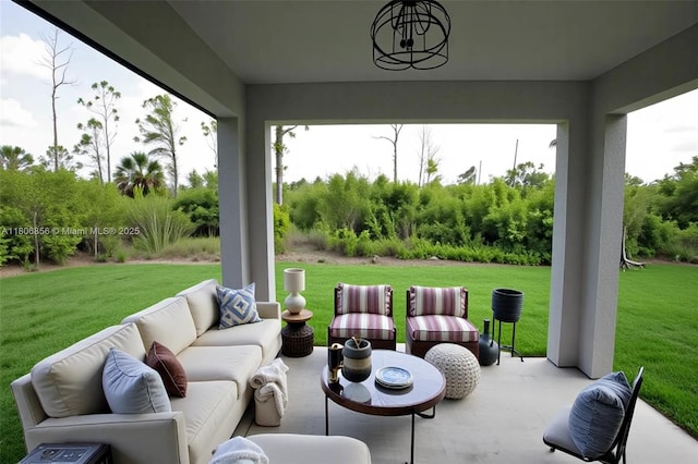 2006 Hercules Rd, La Belle, FL 33935 - view of patio / terrace with outdoor lounge area