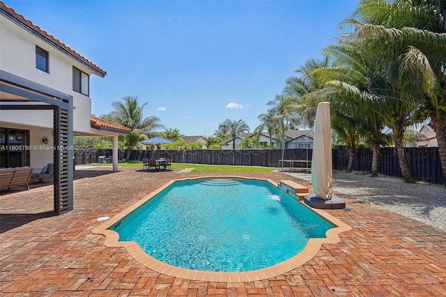 11898 SW 74th Ter, Miami, FL 33183 - view of swimming pool with a patio and a fenced backyard
