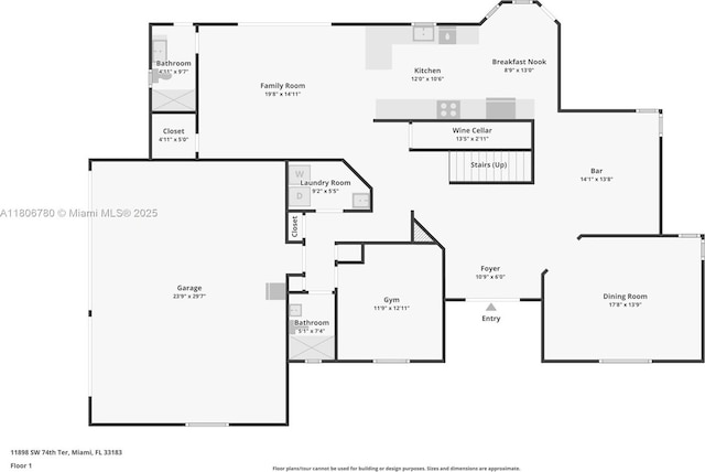 11898 SW 74th Ter, Miami, FL 33183 - property floor plan