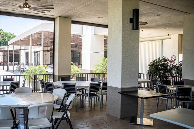 4501 Martinique Way # C1, Coconut Creek, FL 33066 - view of patio featuring outdoor dining space and a ceiling fan