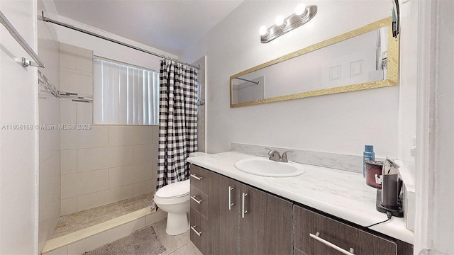 18502 NW 23rd Ct, Miami Gardens, FL 33056 - full bathroom featuring a tile shower, vanity, and tile patterned floors