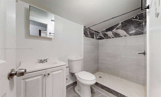 18502 NW 23rd Ct, Miami Gardens, FL 33056 - full bath featuring tiled shower, vanity, and marble look tile flooring