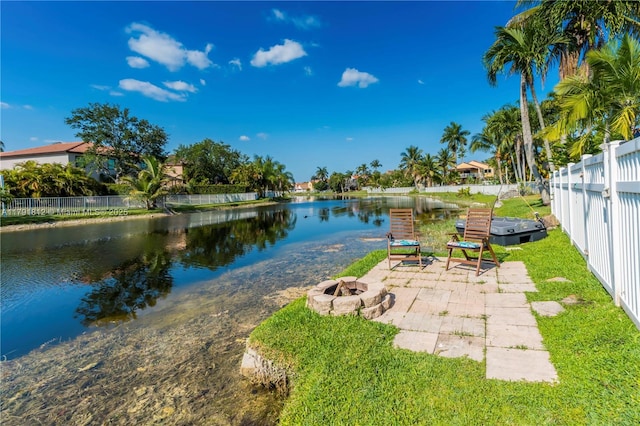 1060 NW 192nd Ave, Pembroke Pines, FL 33029 - water view featuring a fire pit