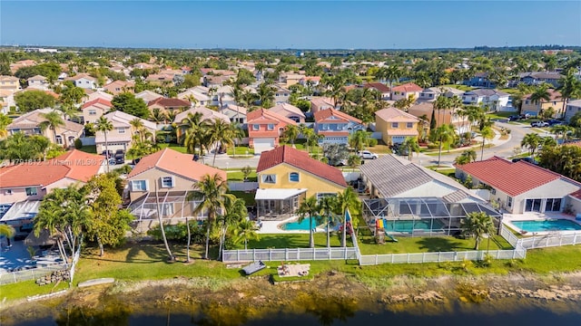 1060 NW 192nd Ave, Pembroke Pines, FL 33029 - aerial view of residential area with a pool area and a nearby body of water