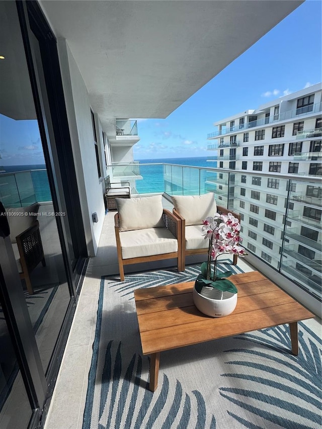 9801 Collins Ave Unit 19J, Bal Harbour, FL 33154 - balcony featuring a water view