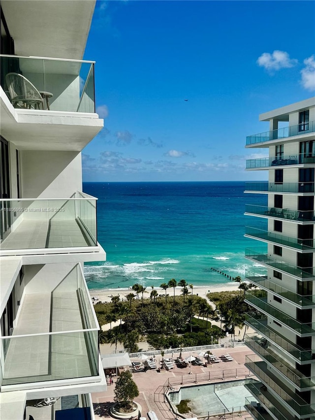 9801 Collins Ave Unit 19J, Bal Harbour, FL 33154 - water view featuring nearby beach