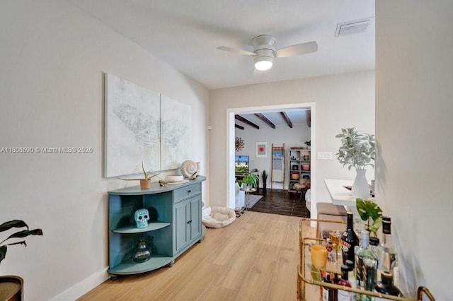 1222 S 14th Ct S, Lake Worth, FL 33460 - hallway with light wood-type flooring