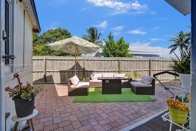 1222 S 14th Ct S, Lake Worth, FL 33460 - view of patio with an outdoor living space