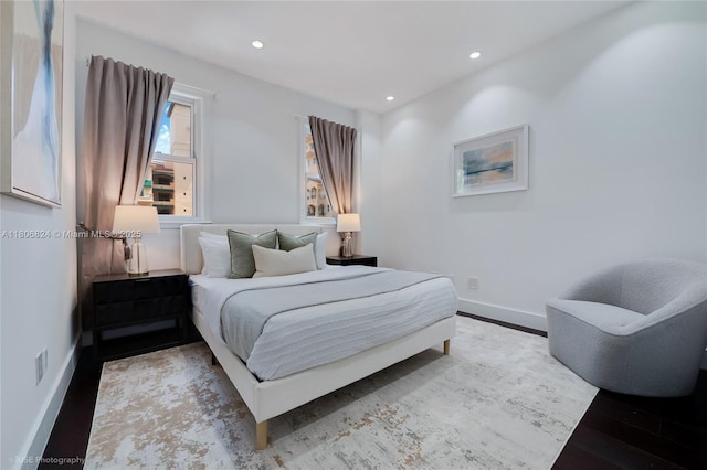 13637 Deering Bay Dr Unit 231, Coral Gables, FL 33158 - bedroom with baseboards, recessed lighting, and wood finished floors