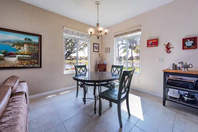 19311 SW 61st St, Pembroke Pines, FL 33332 - dining room with healthy amount of natural light, a chandelier, and baseboards