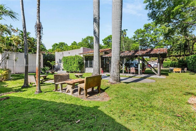 1510 Madrid St, Coral Gables, FL 33134 - view of yard with a patio area