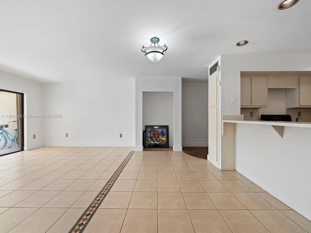 16380 Briar Patch Pl, Miami Lakes, FL 33014 - unfurnished living room featuring light tile patterned flooring, baseboards, and recessed lighting