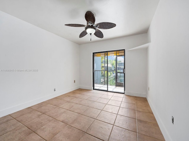 16380 Briar Patch Pl, Miami Lakes, FL 33014 - unfurnished room featuring baseboards, ceiling fan, and light tile patterned floors