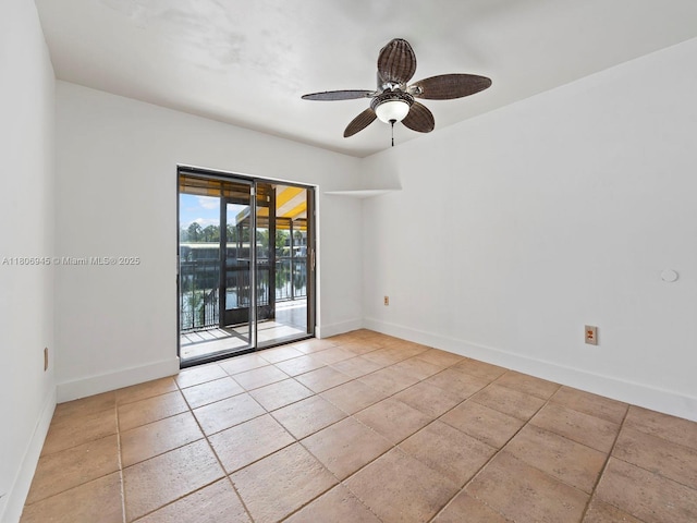 16380 Briar Patch Pl, Miami Lakes, FL 33014 - tiled empty room featuring ceiling fan and baseboards