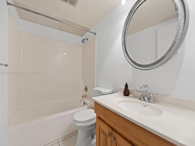 16380 Briar Patch Pl, Miami Lakes, FL 33014 - bathroom featuring shower / bath combination, vanity, tile patterned flooring, and toilet