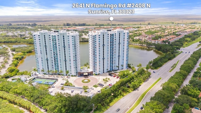 2641 N Flamingo Rd Unit 2408N, Sunrise, FL 33323 - bird's eye view of a large body of water