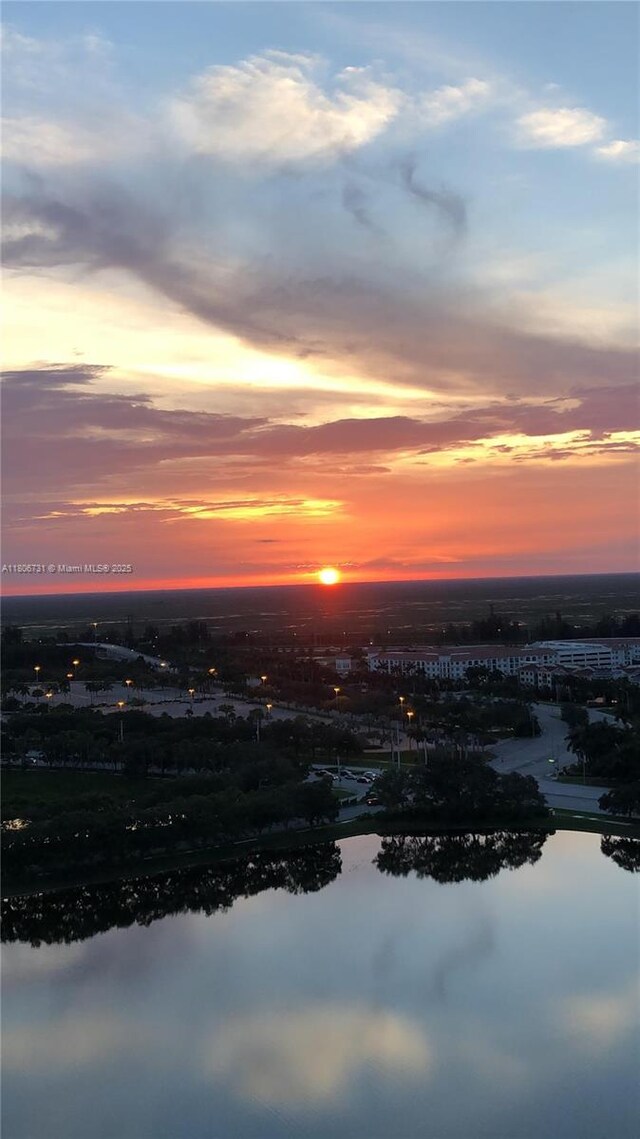 2641 N Flamingo Rd Unit 2408N, Sunrise, FL 33323 - aerial view at dusk of a water view