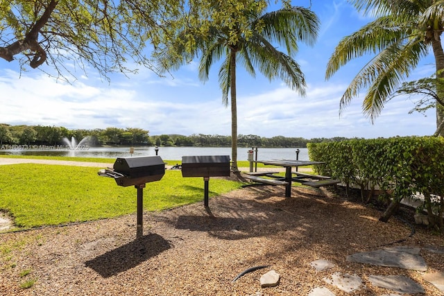 2641 N Flamingo Rd Unit 2408N, Sunrise, FL 33323 - surrounding community featuring a water view and a lawn