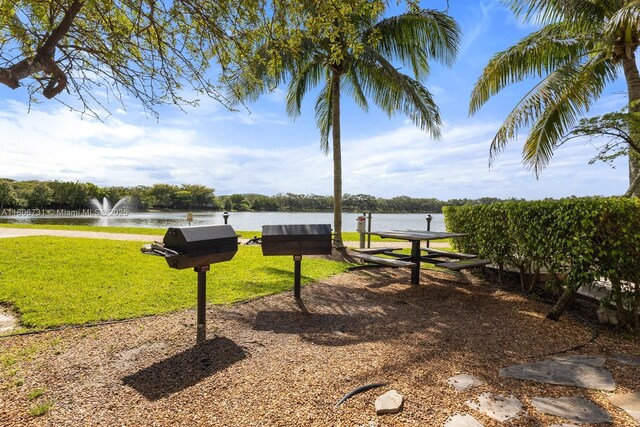 2641 N Flamingo Rd Unit 2408N, Sunrise, FL 33323 - view of home's community featuring a water view and a lawn