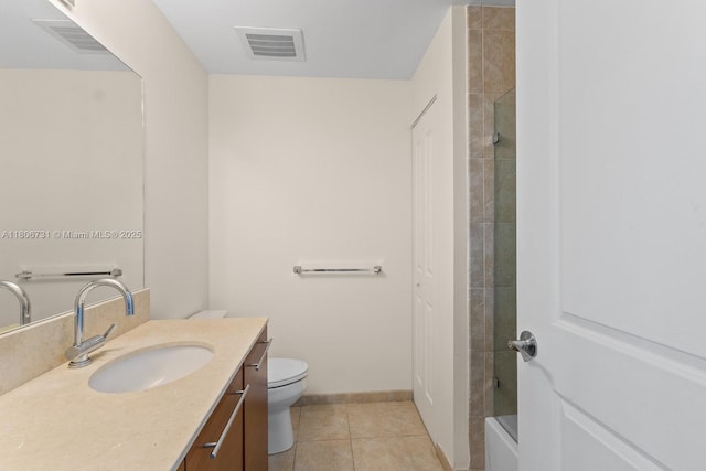 2641 N Flamingo Rd Unit 2408N, Sunrise, FL 33323 - bathroom featuring vanity, tile patterned flooring, toilet, and baseboards
