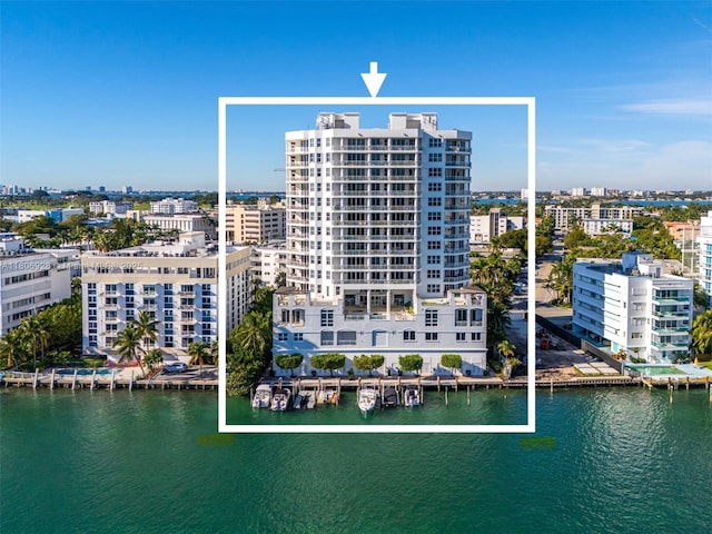 9751 E Bay Harbor Dr Unit 9C, Bay Harbor Islands, FL 33154 - view of apartment building / complex with a water view and a city view