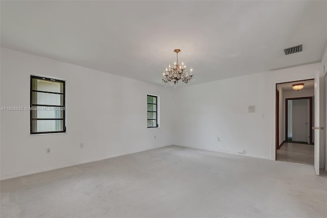 9620 E Calusa Club Dr, Miami, FL 33186 - unfurnished room featuring light carpet and a chandelier