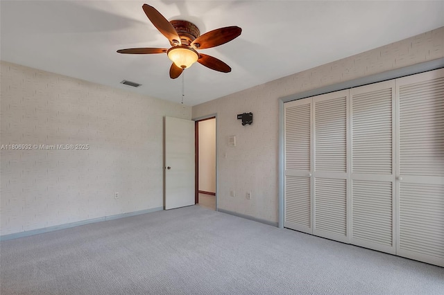 9620 E Calusa Club Dr, Miami, FL 33186 - unfurnished bedroom with carpet, a closet, ceiling fan, and baseboards