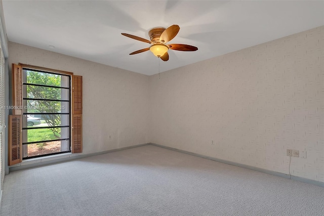 9620 E Calusa Club Dr, Miami, FL 33186 - empty room with carpet floors, a ceiling fan, and baseboards