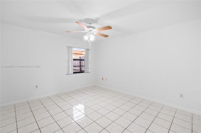 4609 SW 143rd Pl, Miami, FL 33175 - spare room featuring ceiling fan and baseboards