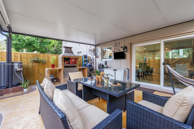 22607 SW 89th Pl, Cutler Bay, FL 33190 - sunroom / solarium featuring outdoor dining area and outdoor lounge area