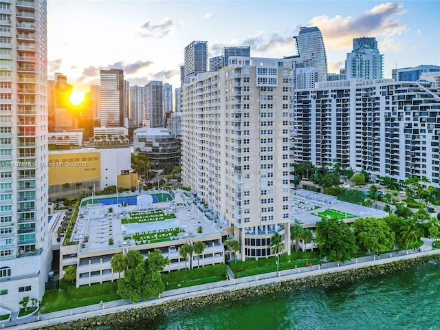770 Claughton Island Dr Unit 1409, Miami, FL 33131 - skyline view featuring a large body of water
