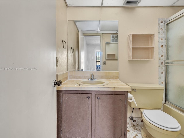3034 NW 204th Ter, Miami Gardens, FL 33056 - full bath with vanity, toilet, and shower / bath combination with glass door