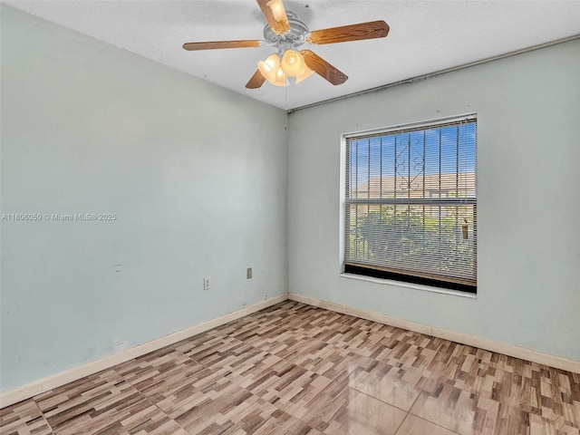 3034 NW 204th Ter, Miami Gardens, FL 33056 - spare room featuring wood finished floors, baseboards, and a ceiling fan