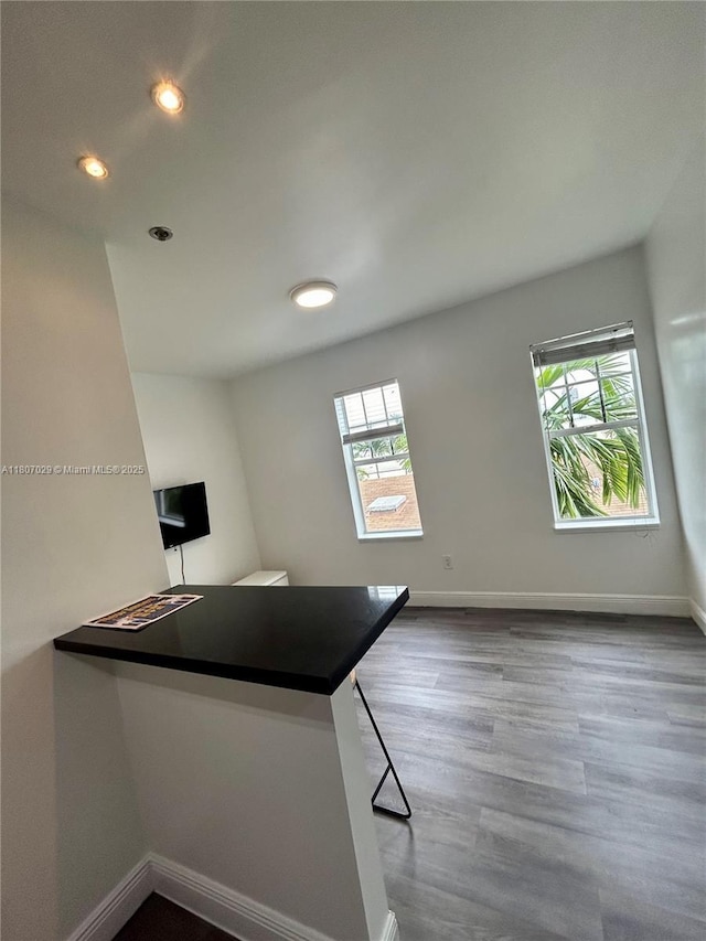 1244 Pennsylvania Ave Unit 305, Miami Beach, FL 33139 - unfurnished office with baseboards, recessed lighting, and wood finished floors