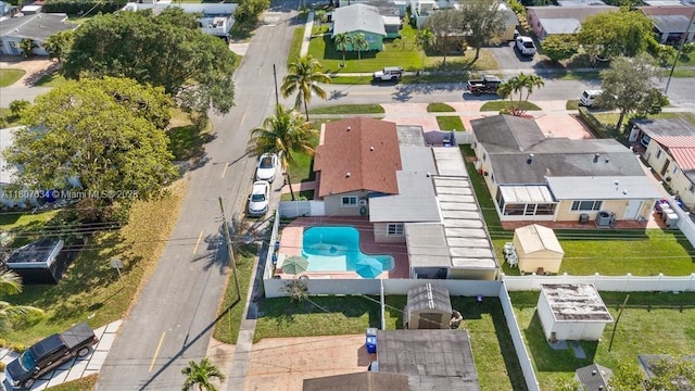 7601 Simms St, Hollywood, FL 33024 - aerial perspective of suburban area featuring a pool