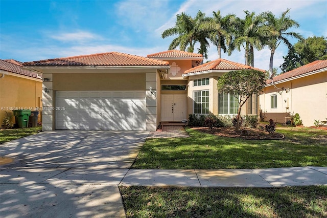 3030 SW 142nd Ave, Miramar, FL 33027 - mediterranean / spanish home featuring a tile roof, an attached garage, stucco siding, and concrete driveway