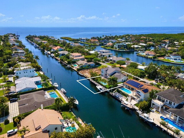 1051 San Pedro Ave, Coral Gables, FL 33156 - aerial perspective of suburban area featuring a large body of water